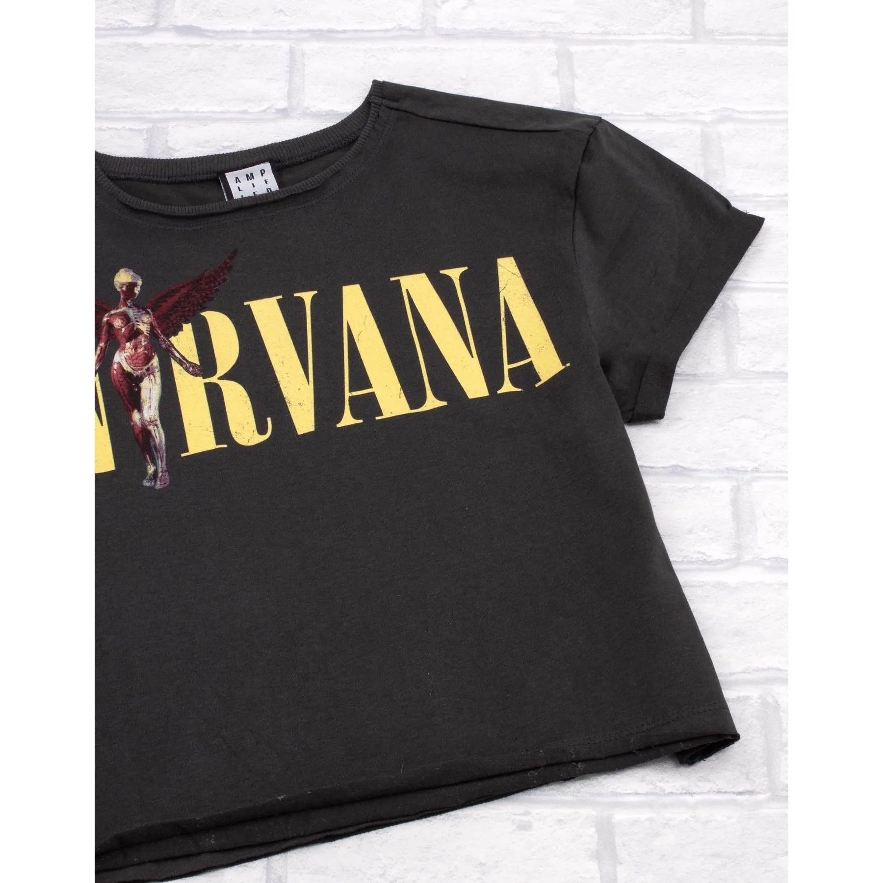 Amplified Womens/Ladies Nirvana In Utero Cropped T-Shirt