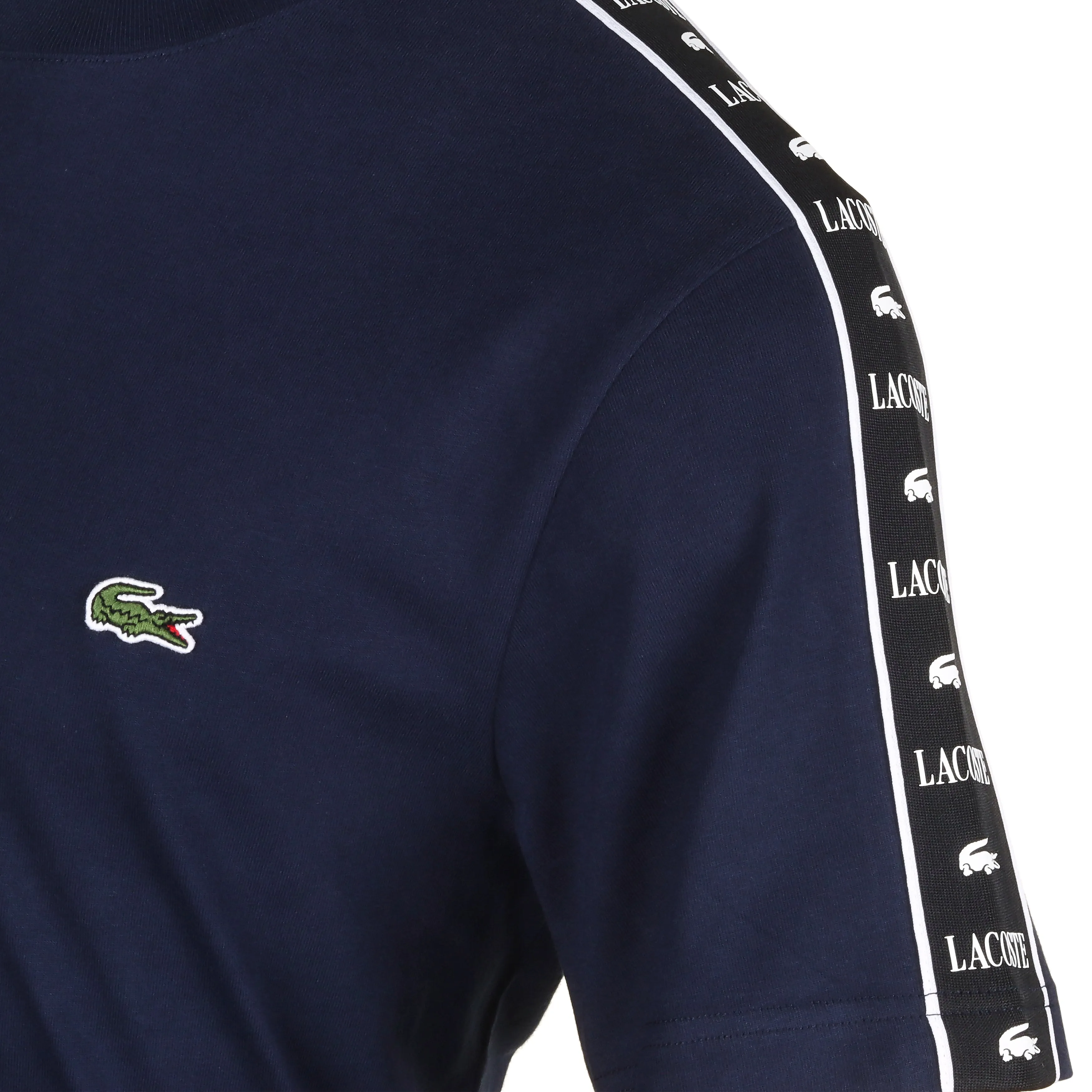 Lacoste Logo Stripe Tee Shirt