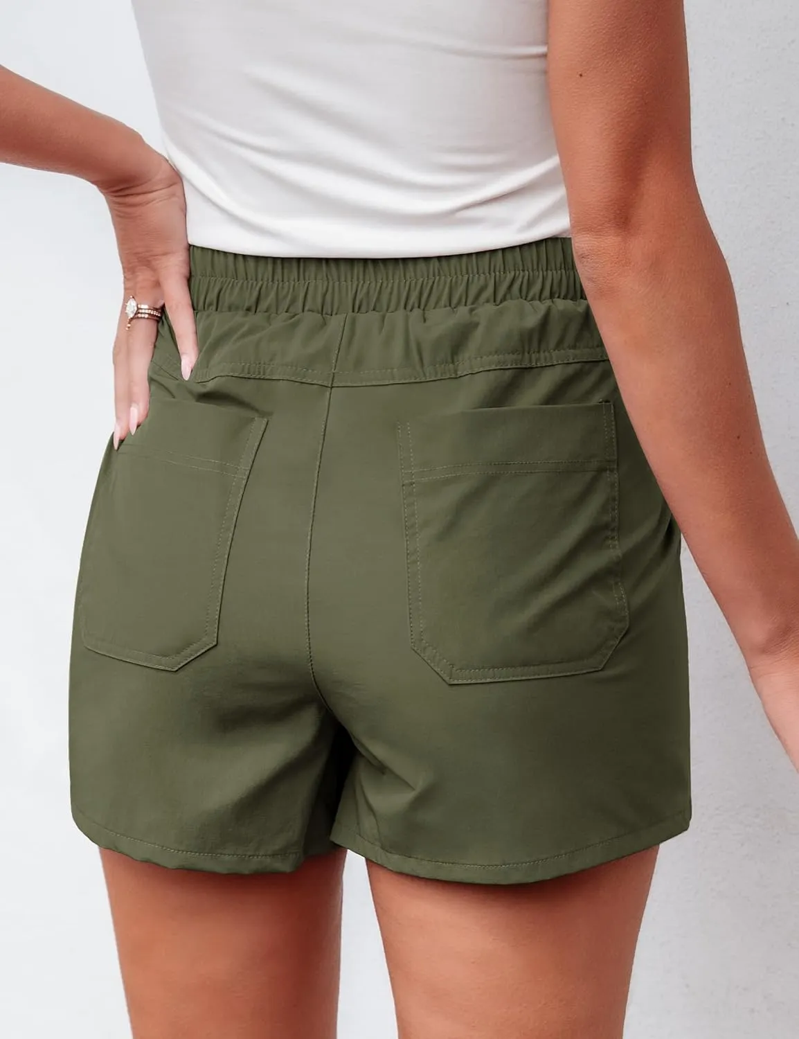 luvamia Skorts for Woman Trendy High Waisted Wrap Elastic Waist Pocket Fast Dry Hiking Tennis Golf Gym Skirt with Shorts