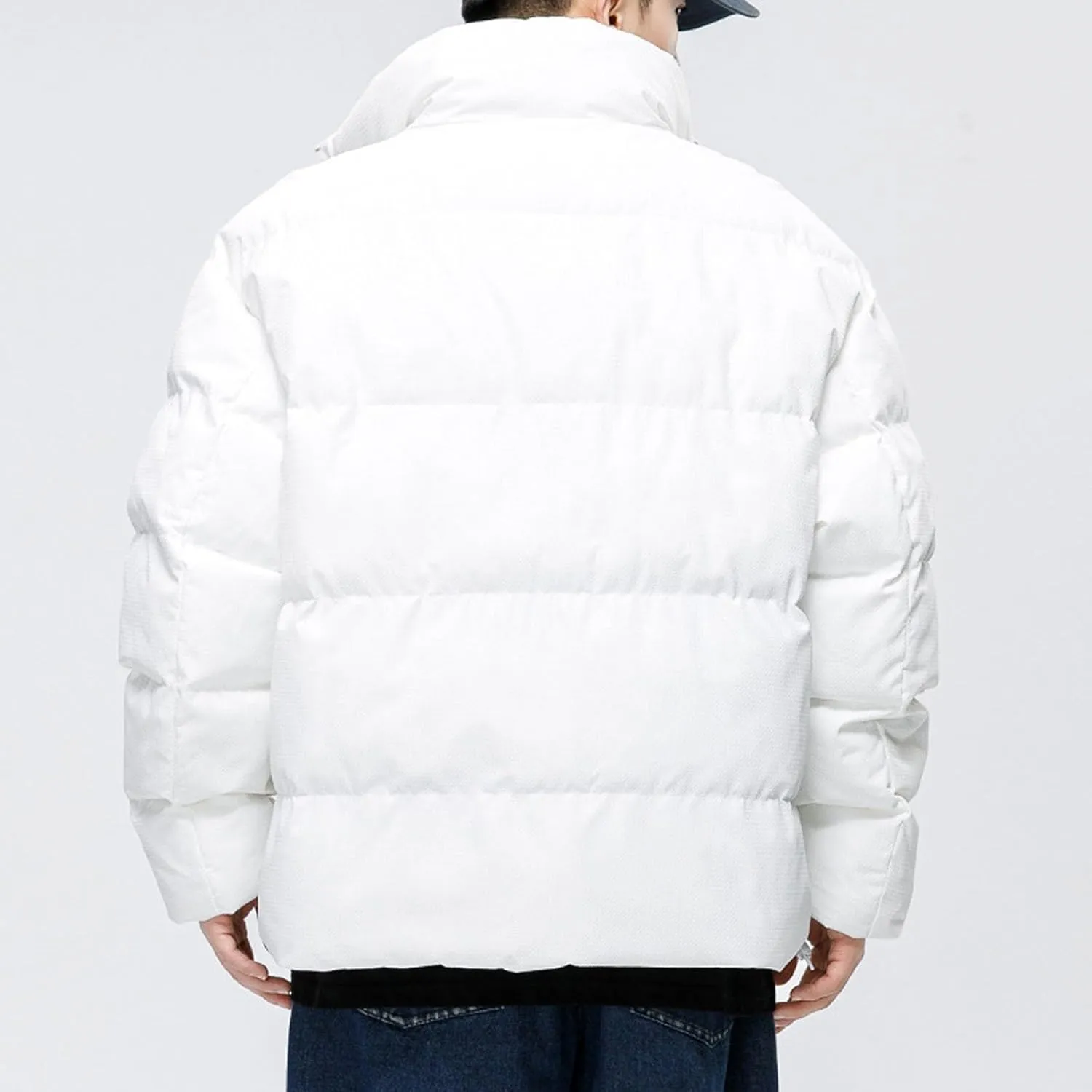 Quilted Jacket for Teen Boys, Thicken Full Zip Long Sleeve Winter Jackets Puffy Insulated Jacket Casual Men's Puffer Vest
