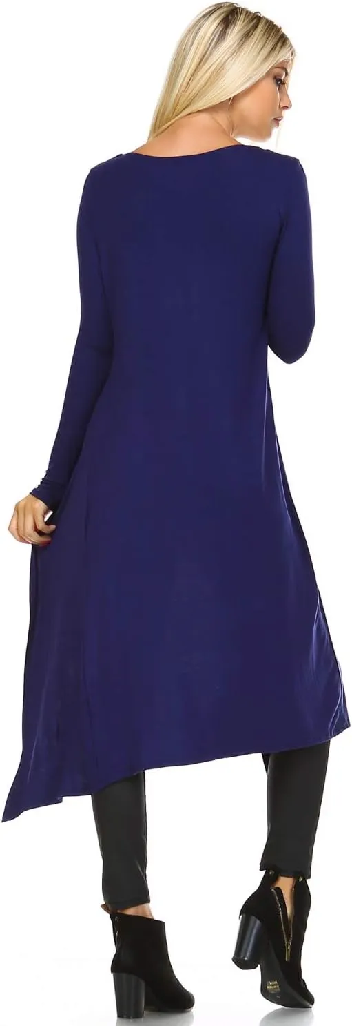 Women Cardigans Casual Essential Long Maxi Extra Duster Open Front Long Sleeve Lightweight with Pockets Cardigan