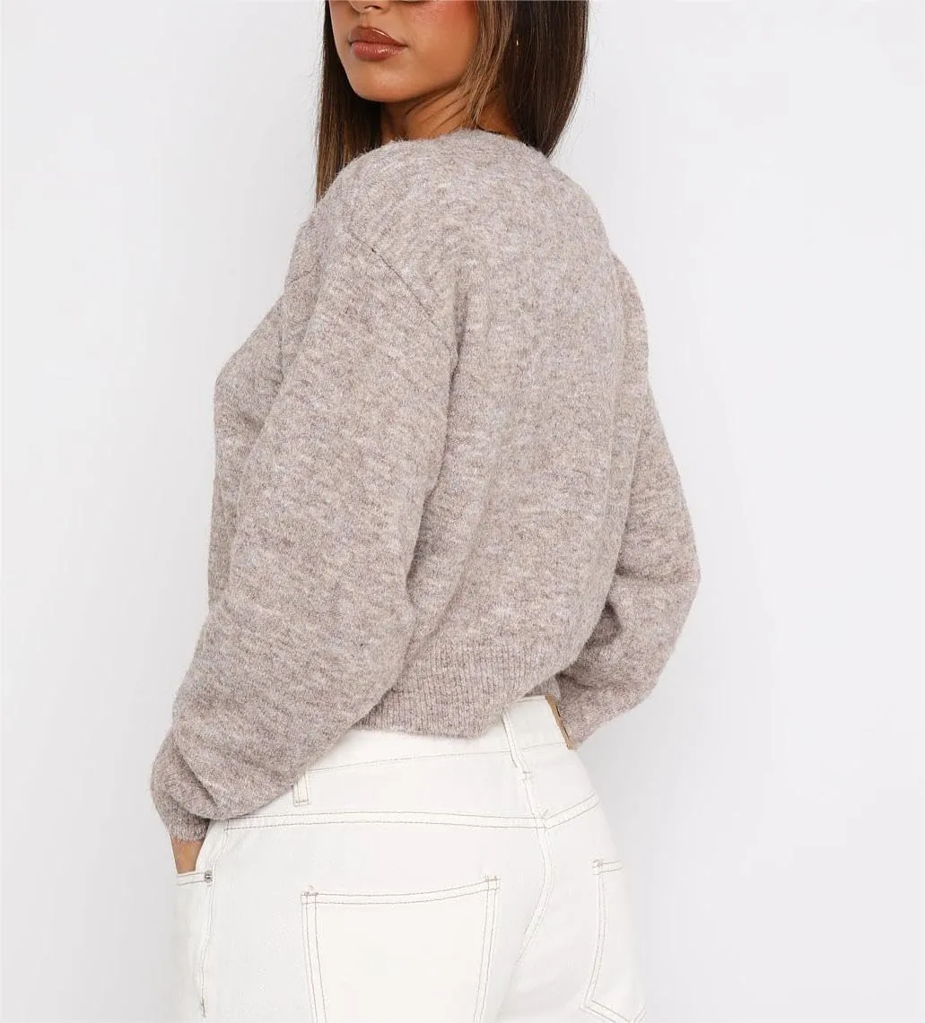 Women Y2k Crop Cardigan Sweater Crop Button Down Cardigan Cute Long Sleeve Sweater Open Front Lightweight Knit Tops