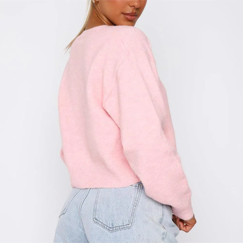 Women Y2k Crop Cardigan Sweater Crop Button Down Cardigan Cute Long Sleeve Sweater Open Front Lightweight Knit Tops