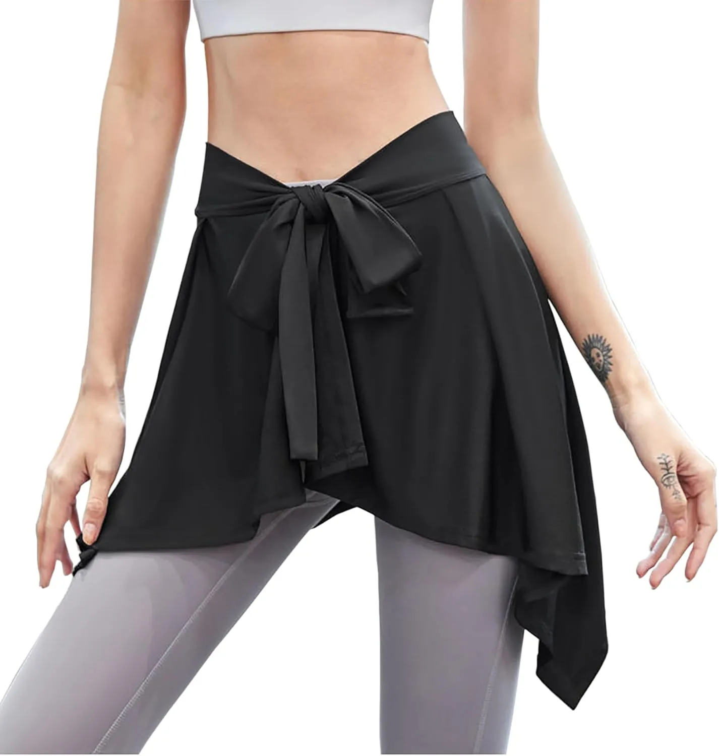 Women Yoga Ballet Wrap Skirt, Beach Cover Up Skirt, Athletic Skirt Sarong for Yoga Ballet Tennis Jogging