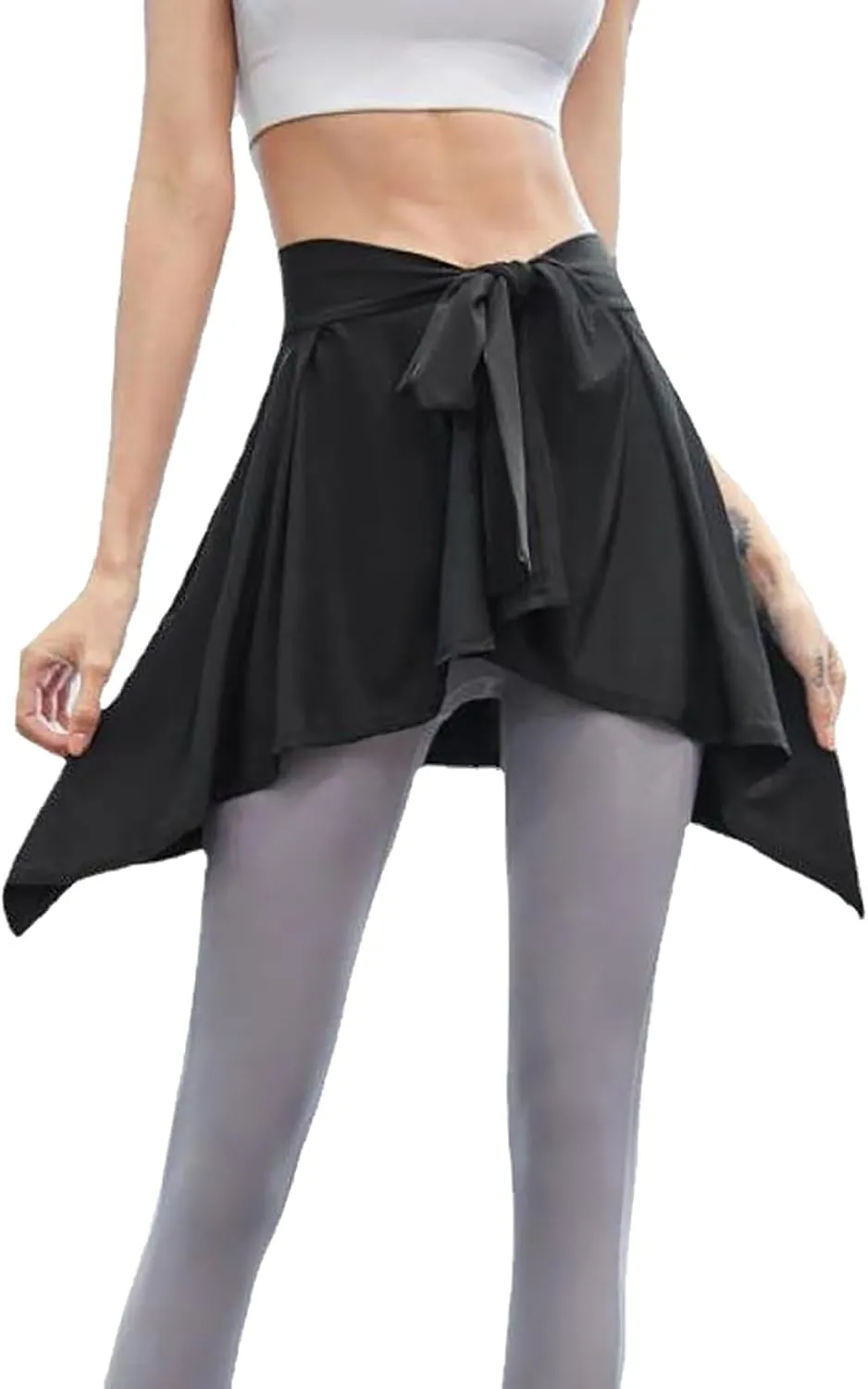 Women Yoga Ballet Wrap Skirt, Beach Cover Up Skirt, Athletic Skirt Sarong for Yoga Ballet Tennis Jogging